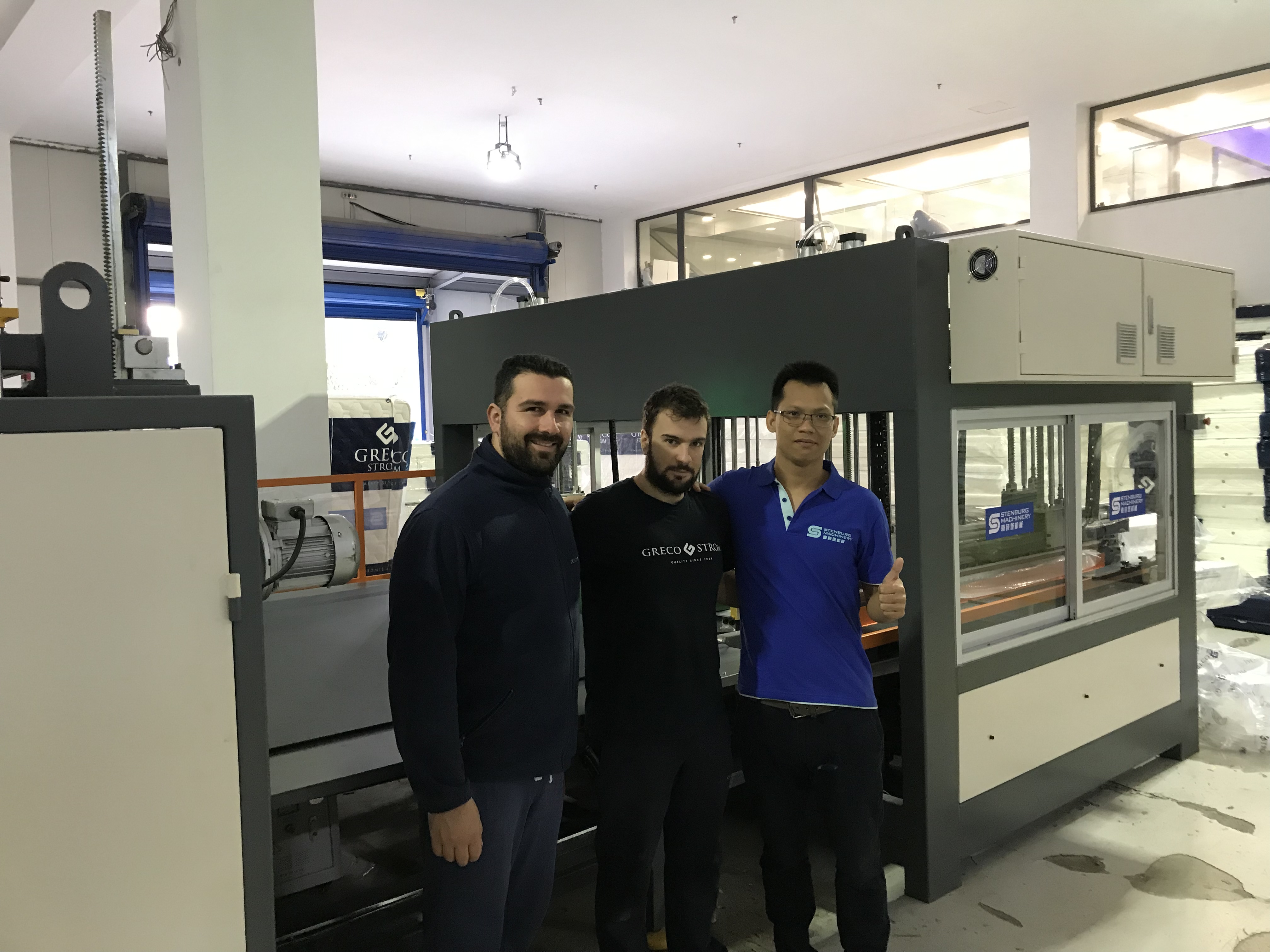 [Stenburg After Sales Service ]In Greece——Automatic Mattress Packing Machine